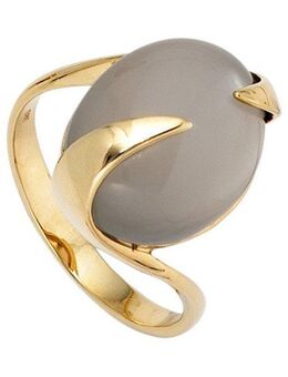 JOBO Goldring, 585 Gold mit Mondstein