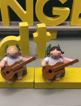 Wendt & Kühn 2 guterhaltene Engel mit Gitarre Erzgebirge - Meerbusch