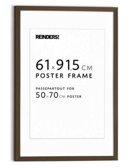 Reinders! Bilderrahmen Bilderrahmen Poster 61x91,5 oder 50x70, für 1 Bilder, Wohnzimmer - Walnuß - MDF - 64,5x95 cm