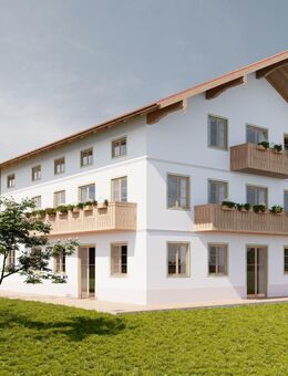 Barrierefreie Wohnungen in kernsaniertem Bauernanwesen - ruhig, sonnig, Bergpanorama, Balkon, Garten - Siegsdorf