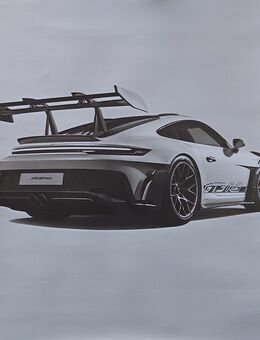 PORSCHE 992 GT3 Druck Poster Leinwand Stoff 30x21cm ungebraucht - Zwickau