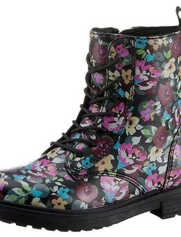 Geox J ECLAIR GIRL D Schnürboots Schnürstiefel, Boots mit Blockabsatz