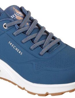 Skechers UNO SHIMMER AWAY Slip-On Sneaker Slipper, Freizeitschuh, Plateausneaker mit modischem Keilabsatz