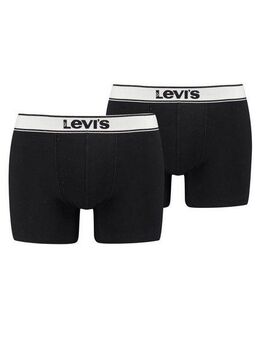 Levi's® Boxershorts LEVIS MEN VNTG HTR BOXER BRIEF ORG CO 2P (2er Pack) mit breitem Logobund