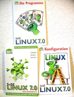 3 Bücher: SuSE LINUX 7.0 Das Handbuch + Programme + Konfiguration - ohne CD / DVD - Biebesheim (Rhein)