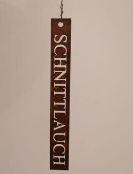 Edelrost Kräuterschild "Schnittlauch" - Kraftisried