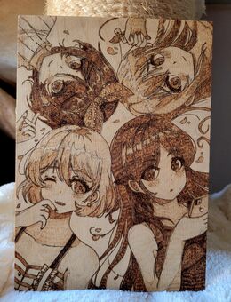 Rent a Girlfriend Collage A5 Brandmalerei - Bietigheim-Bissingen