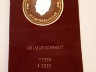 Gedenkprägung Helmut Schmidt mit 24 Karat Goldveredelung - Mönchengladbach