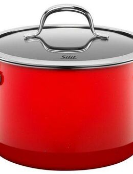 Silit Fleischtopf Passion red, Kochtopf Induktion schneid- und kratzfest, Silargan®, für alle gänigen Herdarten geeignet, Made in Germany