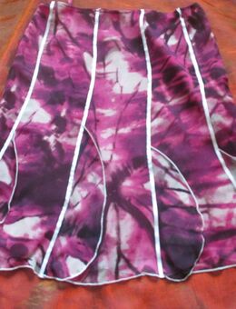 NEU * Seiden Chiffon * Crepe de Chinè * Zipfel * Rock im Batik- Style "BIBA by ESCADA" Gr. 40- 42/ M * pink * lila * weiß * - Riedlingen