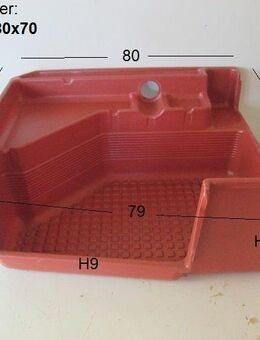 Duschwanne / Duschtasse ca. 80 x 70 Wohnwagen / Wohnmobil terracotta gebraucht (zB 460 BJ91) - Schotten Zentrum
