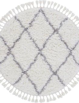 carpetfine Hochflor-Teppich Eddy, rund, Höhe: 30 mm, Shaggy Langflor mit Fransen, starke Größenauswahl, Wohnzimmer