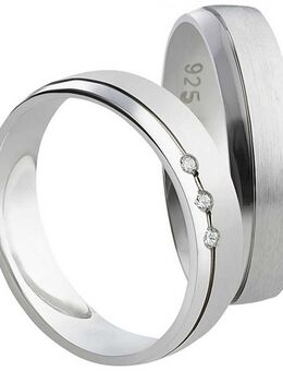 Silberringe mit 3 Zirkonias SR082-SR083 - Aholming