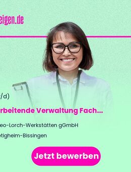 Mitarbeitende (m/w/d) Verwaltung Fachabteilung Bildung Teilzeit - Bietigheim-Bissingen