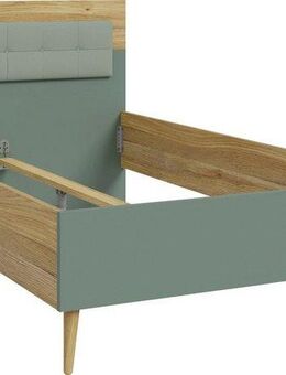 FORTE Jugendbett Kinderbett, Belastbar bis 250KG, (Liegeflächen 140x200cm oder 120x200cm), mit gepolstertem Kopfteil