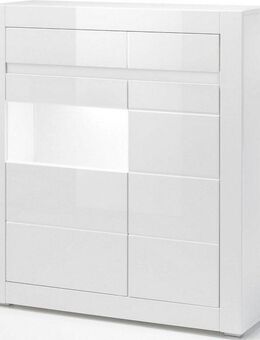 INOSIGN Vitrine Carat Höhe 112 cm, Leisten angeliefert, 1 x grau, 1 x weiss