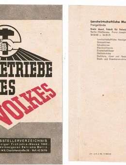 Leipziger Messe 1939, Werbeanzeige bzw. ein Ausstellerverzeichnis. - Sinsheim Zentrum