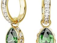 Swarovski Paar Creolen Chroma, mit Swarovski® Kristall Swarovsi® Zirkonia - Einhänger abnehmbar