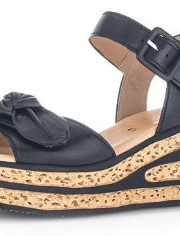 Gabor Keilsandalette, Keilabsatz, Sommerschuh, Riemchensandale mit schöner Zierschleife