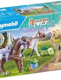 Playmobil® Morgan, Quarter Horse & Shagya Araber (71356), Horses of Waterfall Konstruktions-Spielset, (28 St), 3 Pferde