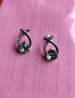 Ohrstecker Silber Glitzer Strass - Brüel