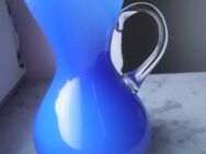 Glas Vase blau Krug Blumenvase 14 cm Vintage Retro 3,- - Flensburg