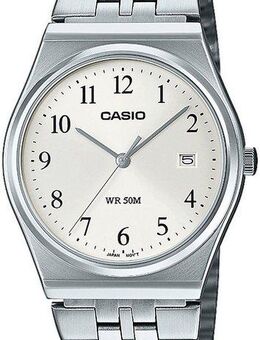 CASIO TIMELESS COLLECTION Quarzuhr MTP-B145D-7BVEF, Armbanduhr, Herrenuhr, Damenuhr, analog, Datum, Edelstahlarmband
