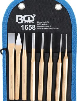 Splintentreiber-Satz Splinteintreiber Durchschlag Set 8-tlg. 150mm Meißel Körner - Eschershausen