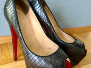 Louboutin High Heels / Pumps 38.5 Peep Toe Leder - Baden-Baden
