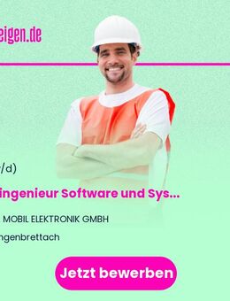 Testingenieur Software und Systeme (m/w/d) - Langenbrettach
