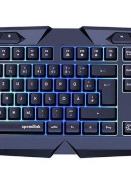 Speedlink LUDICIUM RGB Rainbow – RGB Beleuchtung Gaming-Tastatur (WASD-Umschaltung, Multimediatasten, USB)