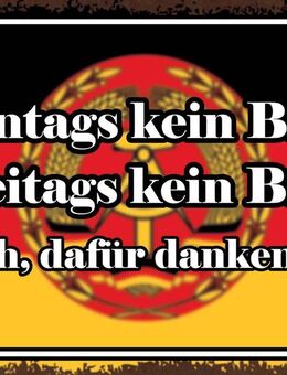 Witziges Blechschild Kein Brot kein Bier DDR Ostalogie 20x30 cm - Berlin