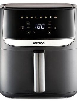 Medion® Heißluftfritteuse MD 10532, 1700 W, Temperatur bis 200 °C, ölfreies Frittieren, digitales Bedienfeld