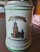 Bierkrug m Zinndeckel 0,5 l.Motiv Bierschneider Andernach Runder in 99091