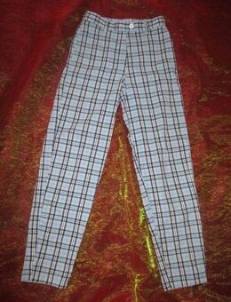 NEU * Original VINTAGE * Karo * Karotten * High Waist * Hose im Tartan- Style "Street One" Gr. 34/ XS * dunkel- hell- blau * weiß * - Riedlingen