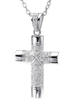 Firetti Kettenanhänger Schmuck Geschenk Silber 925 Halsschmuck Anhänger Kreuz, mit Zirkonia (synth)