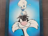 Tweety und Sylvester Warner Bros. im Holzbilderrahmen Blau 45cm/35cm **Anschauen** - Köln