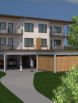 *Neubauprojekt in Drachselsried* Aussichtsverwöhnte 3-Zimmer-Eigentumswohnung in Randlage, KfW 40, OG links, mit Südbalkon - Drachselsried