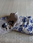 Schlafanzug, Pyjama, Jogginganzug, Gr. L bzw. Gr. 42/44, grau/blau in 22523