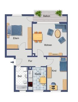 3-Zimmer-Wohnung ab November bezugsfrei - Darmstadt