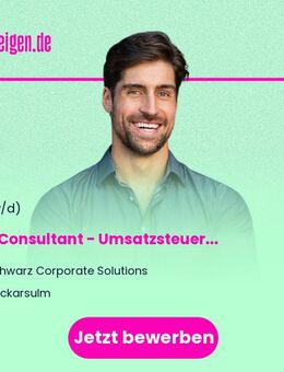 Tax Consultant - Umsatzsteuer (m/w/d) - Neckarsulm