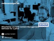 Mitarbeiter (m/w/d) Content Management - befristet für 2 Jahre - Metzingen