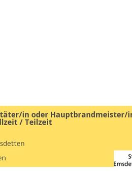 Notfallsanitäter/in oder Hauptbrandmeister/in (w/m/d) Vollzeit / Teilzeit - Emsdetten