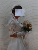 Cremefarbenes Brautkleid Größe M in 04451