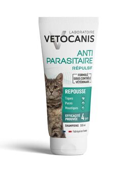 Vetocanis Repellierendes Floh- und Zecken-Shampoo für Katzen - 300 ml