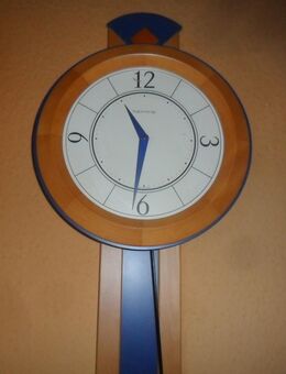 Wanduhr Erle/blau mit Pendel - Neunkirchen Zentrum