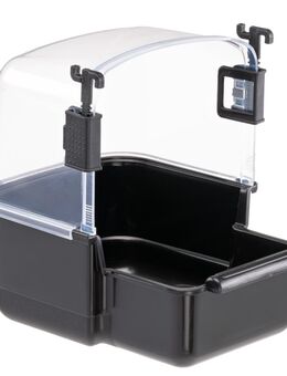 Ferplast Großsittich Vogelbad, schwarz - L 19 x B 23 x H 22 cm