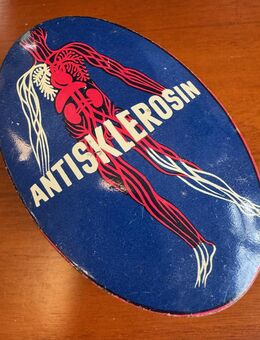 ANTISKLEROSIN antike große Reklame Medikamenten Blechdose - Köln