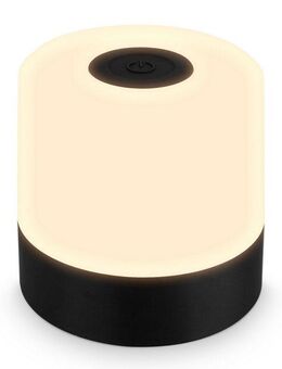 B.K.Licht Außen-Tischleuchte BK_TL1588 Akku LED Tischlampe, 3-Stufen Touchdimmer, mit USB, Dimmfunktion, LED fest integriert, Extra-Warmweiß, 2.700 K, 150 Lm, 2W, integrierte Batterie, IP44, 7xx7 cm, Schwarz
