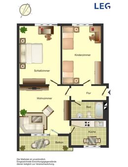 Demnächst frei! 3-Zimmer-Wohnung in Bergkamen Weddinghofen - Bergkamen